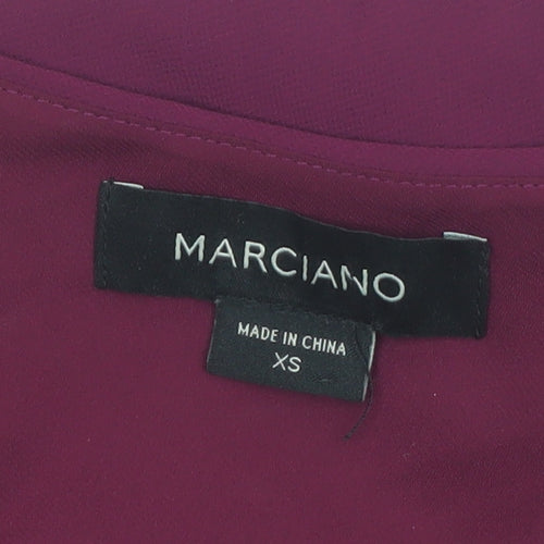 Marciano Women’s Purple One Shoulder Hi-Low Asymmetric Dress XS