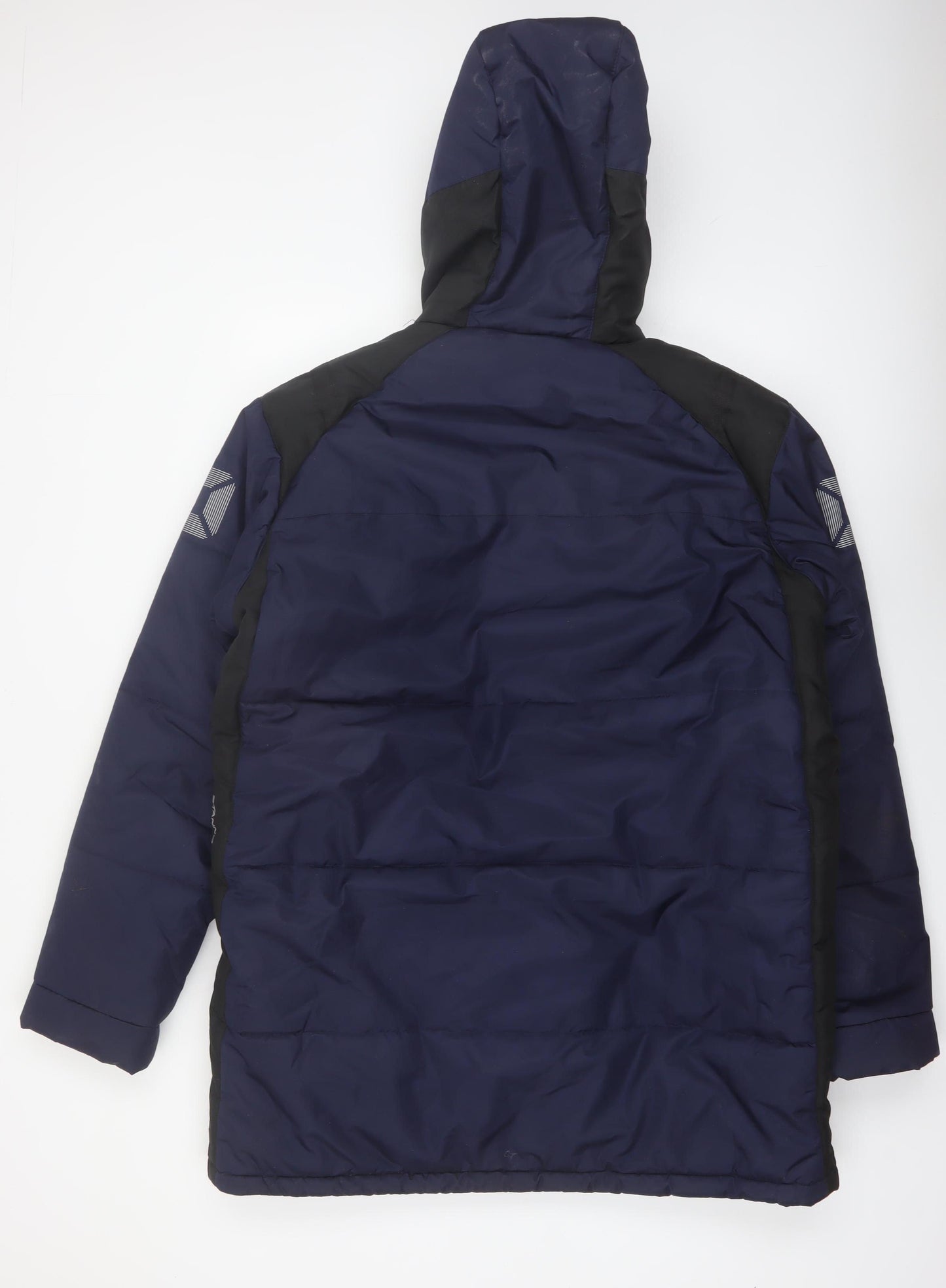 Stanno Men's Blue 2XL Hooded Puffer Jacket Winter Football Coat
