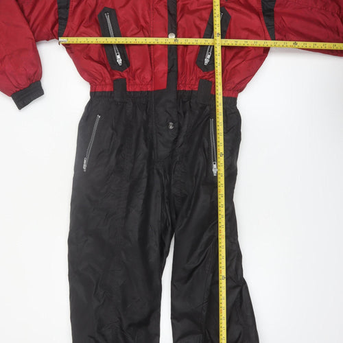 Nevada Skiwear Womens Red Black Ski Jumpsuit Size 16 Winter Snowsuit