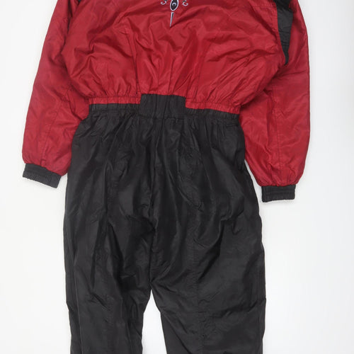 Nevada Skiwear Womens Red Black Ski Jumpsuit Size 16 Winter Snowsuit