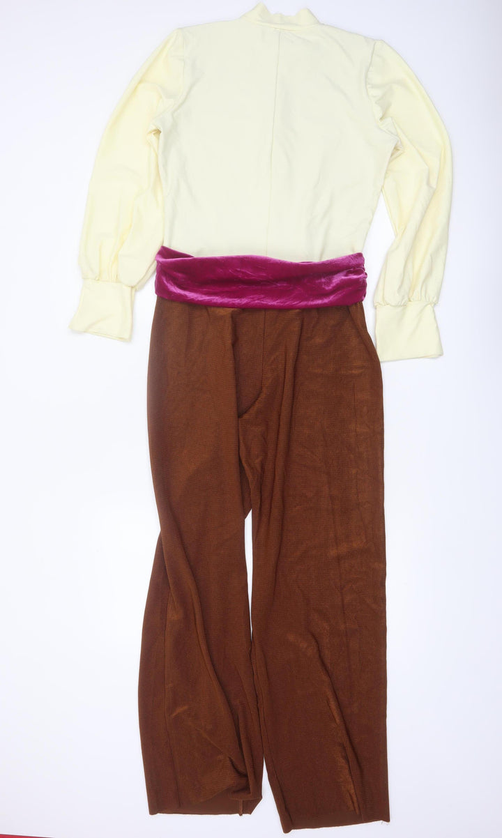 Creative Costuming & Designs Women Brown Jumpsuit Long Sleeve Size L