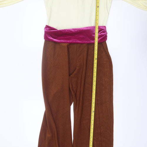 Creative Costuming & Designs Women Brown Jumpsuit Long Sleeve Size L