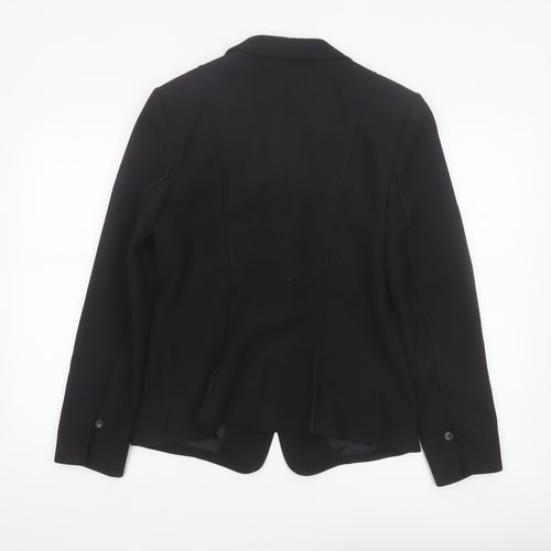 Basler Women's Black Size 12 Tailored Two-Button Blazer Jacket