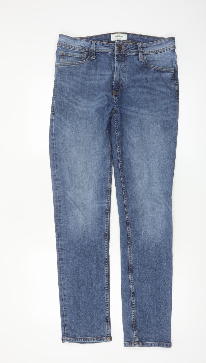PRODUKT Men's Blue Slim Fit Straight Denim Jeans W32 L34