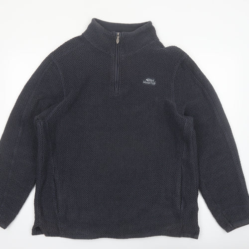 Weird Fish Men's Black XL 1/4 Zip Fleece Pullover Sweatshirt