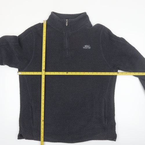 Weird Fish Men's Black XL 1/4 Zip Fleece Pullover Sweatshirt