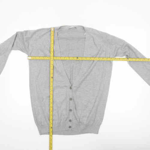 See by Chloé Women Grey Cotton Cardigan Size 8 Button Knitwear