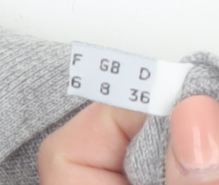 See by Chloé Women Grey Cotton Cardigan Size 8 Button Knitwear