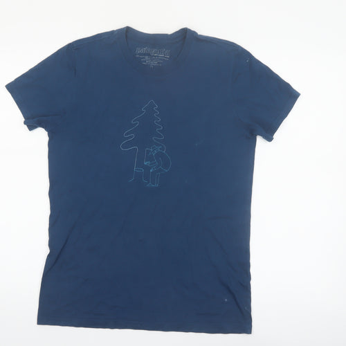 Patagonia Women Blue L Organic Cotton Short Sleeve T-Shirt