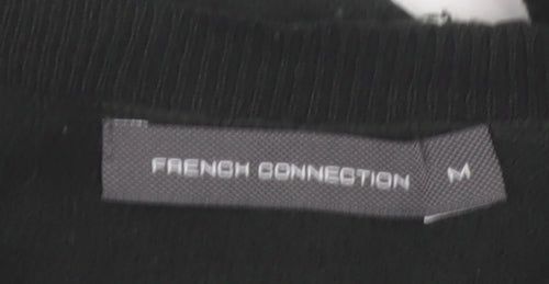 French Connection Men’s Black V-Neck Acrylic Jumper Size M