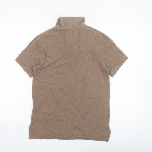 Ralph Lauren Men's Brown Slim Fit Polo Shirt Size S Cotton