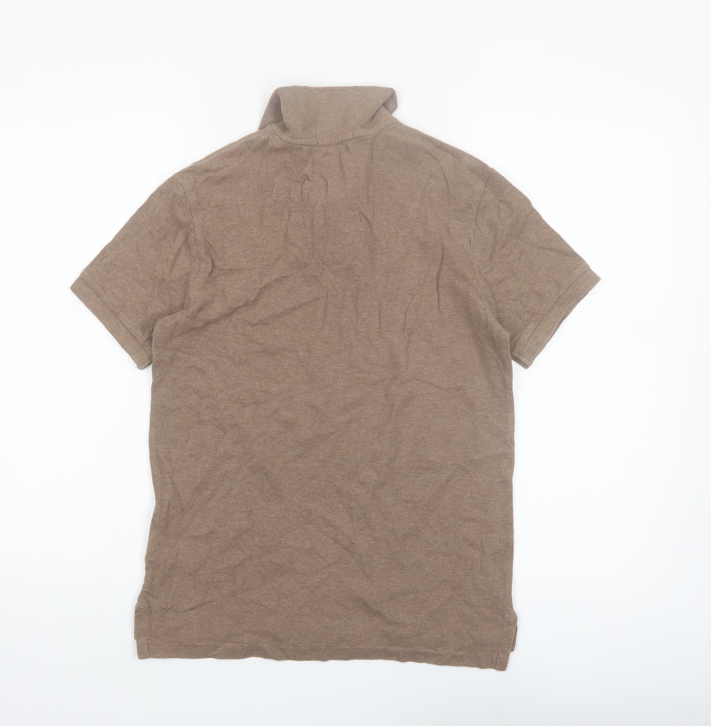 Ralph Lauren Men's Brown Slim Fit Polo Shirt Size S Cotton