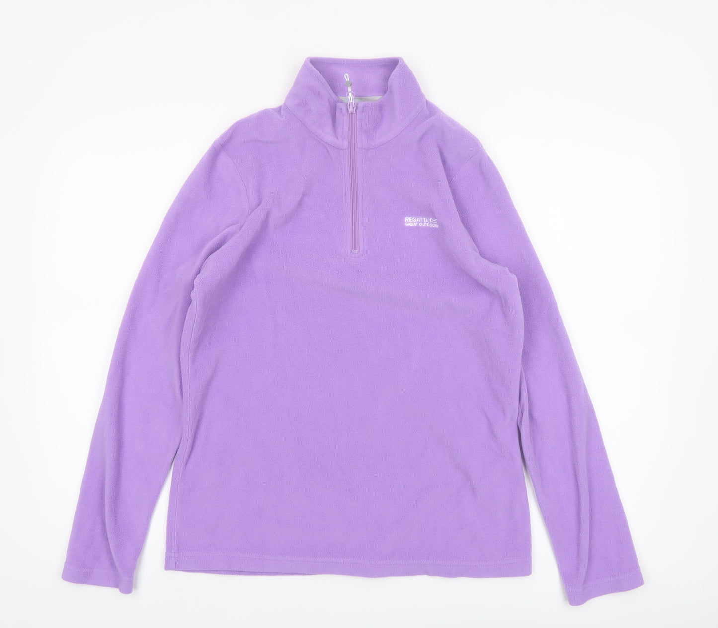 Regatta Women Purple 1/4 Zip Fleece Pullover Sweatshirt UK 10