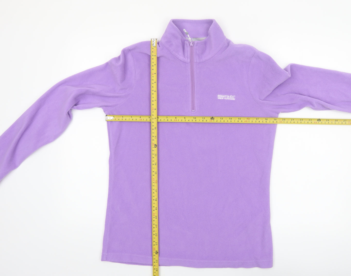 Regatta Women Purple 1/4 Zip Fleece Pullover Sweatshirt UK 10