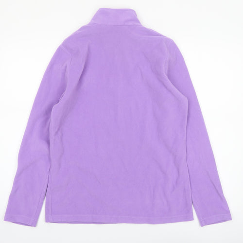 Regatta Women Purple 1/4 Zip Fleece Pullover Sweatshirt UK 10