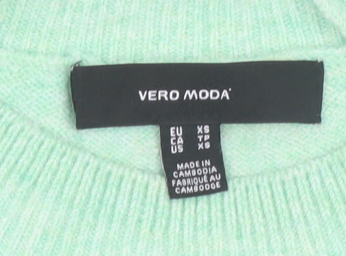 Vero Moda Women’s Green Crew Neck Knit Jumper XS