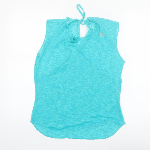 Adidas Women's Blue Climalite Halter Active Tank Top Size 10
