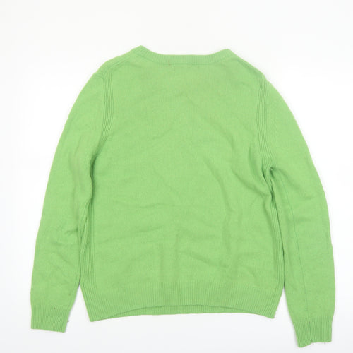 Marks and Spencer Womens Green Lambswool Rich Jumper Size 10