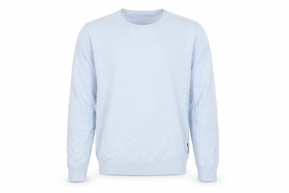 Front view of French Connection Men's Blue Cotton Crew Neck Jumper XL