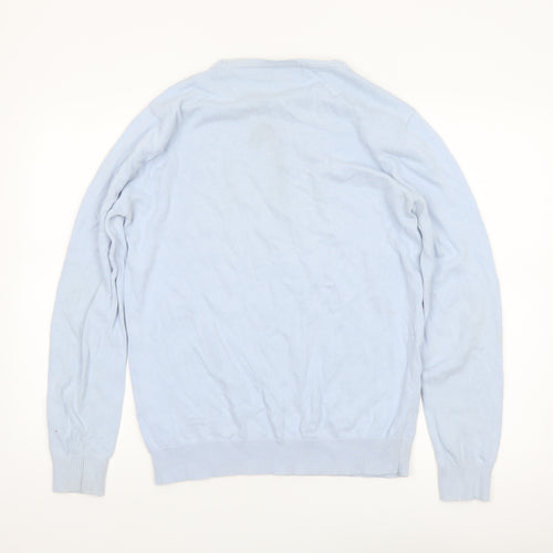 French Connection Men's Blue Cotton Crew Neck Jumper XL