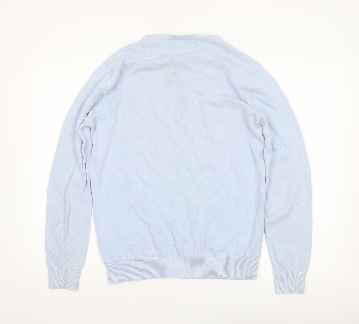 French Connection Men's Blue Cotton Crew Neck Jumper XL