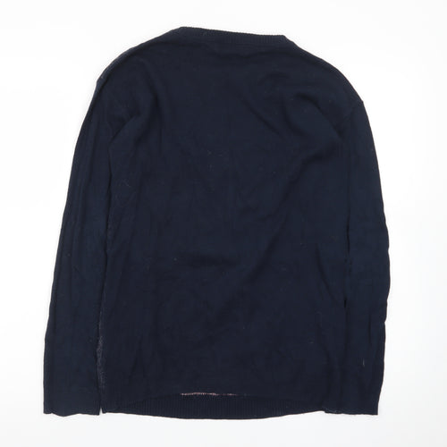 Next Women’s Blue Christmas Polar Bear Jumper Size 8 Crew Neck