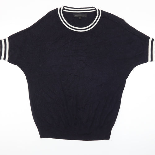 Emma Willis Women’s Black Short Sleeve Crew Neck Knit Jumper S