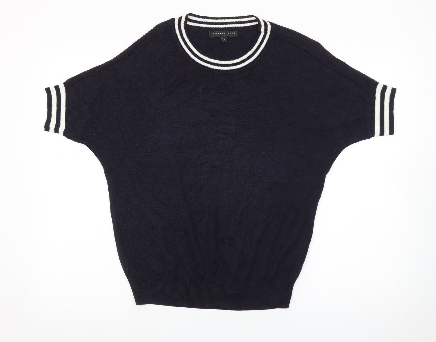 Emma Willis Women’s Black Short Sleeve Crew Neck Knit Jumper S