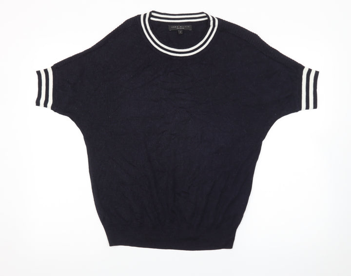 Emma Willis Women’s Black Short Sleeve Crew Neck Knit Jumper S