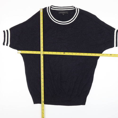 Emma Willis Women’s Black Short Sleeve Crew Neck Knit Jumper S