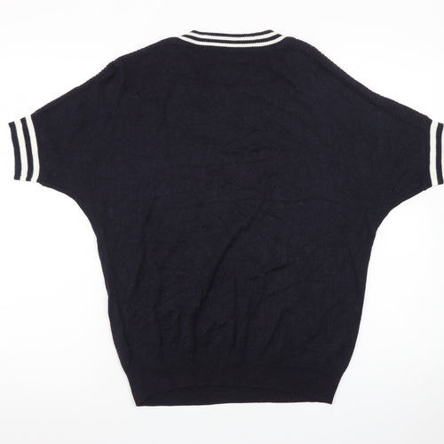 Emma Willis Women’s Black Short Sleeve Crew Neck Knit Jumper S