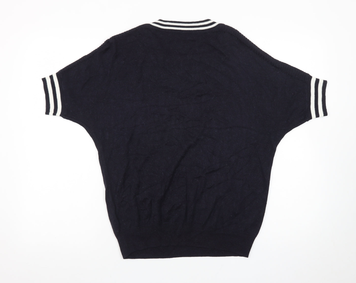 Emma Willis Women’s Black Short Sleeve Crew Neck Knit Jumper S