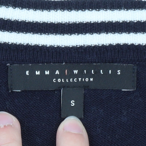 Emma Willis Women’s Black Short Sleeve Crew Neck Knit Jumper S