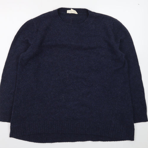 Seasalt Cornwall Women's Blue Wool Crew Neck Jumper UK 18