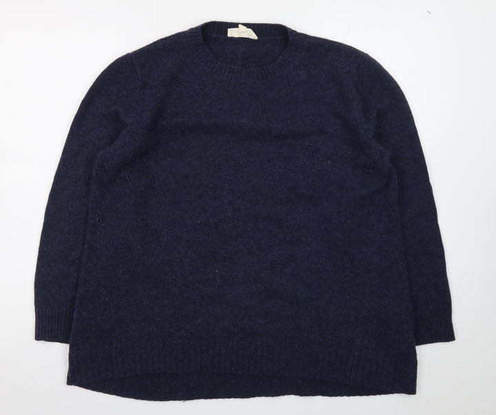 Seasalt Cornwall Women's Blue Wool Crew Neck Jumper UK 18