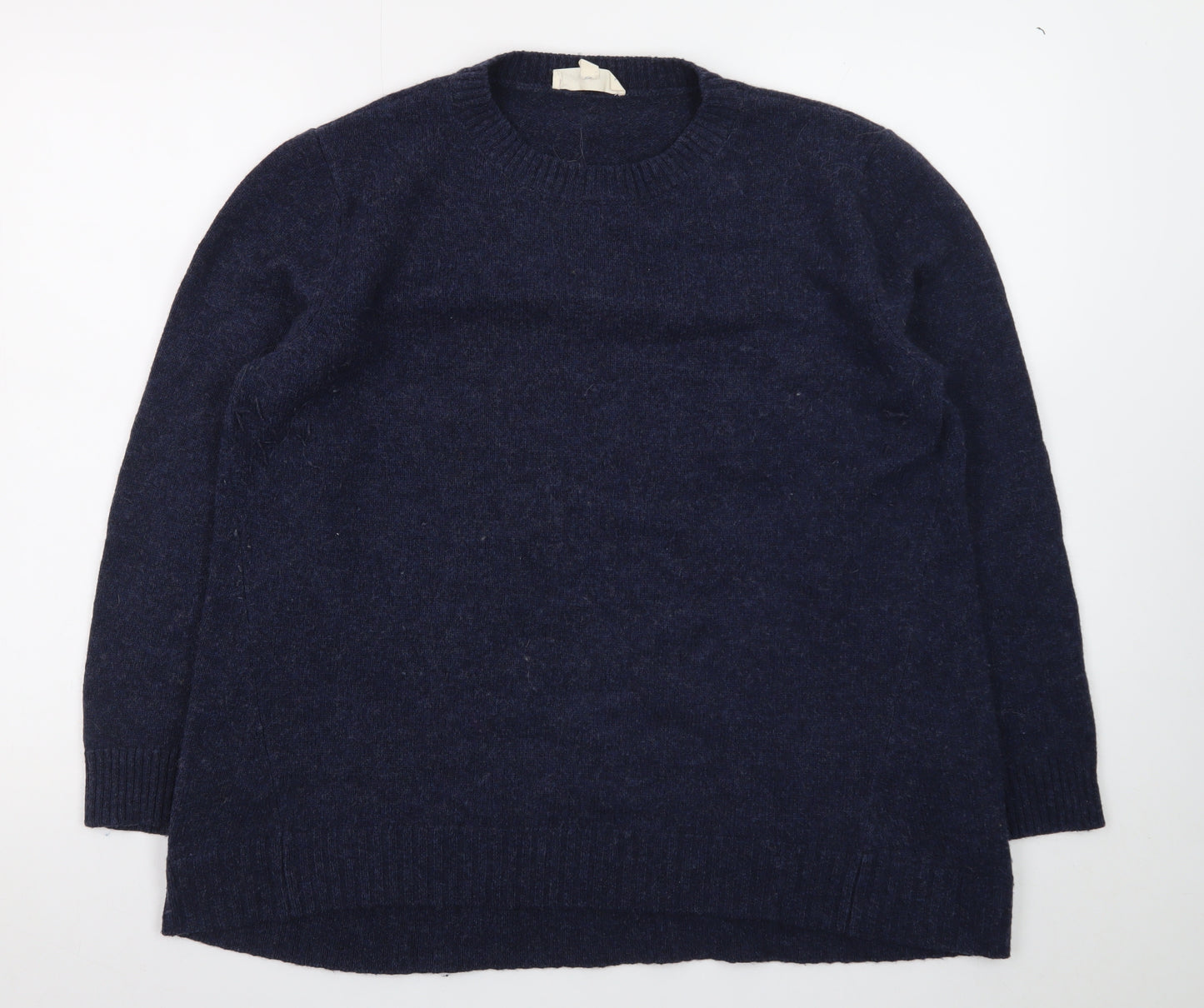 Seasalt Cornwall Women's Blue Wool Crew Neck Jumper UK 18