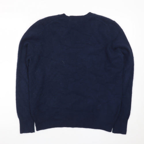 Marks and Spencer Women’s Blue Pure Cashmere V-Neck Jumper M