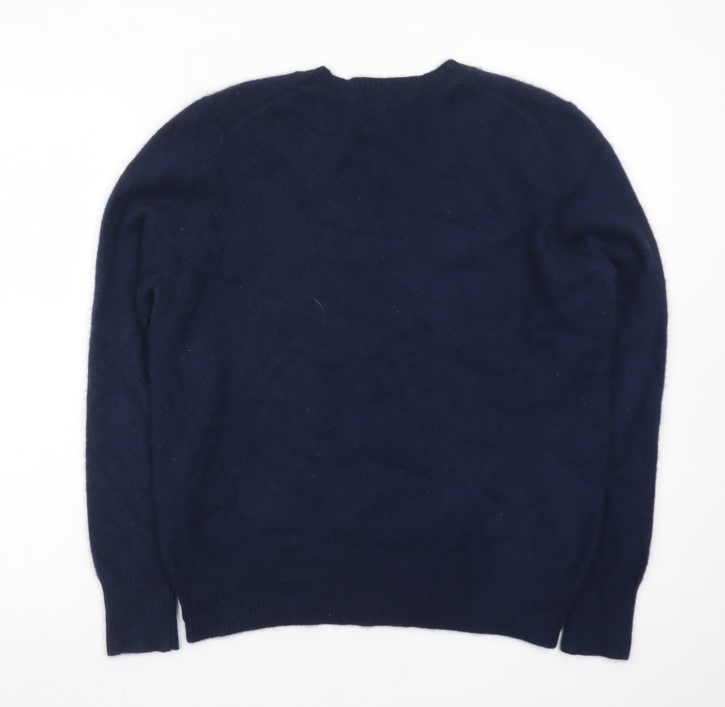 Marks and Spencer Women’s Blue Pure Cashmere V-Neck Jumper M