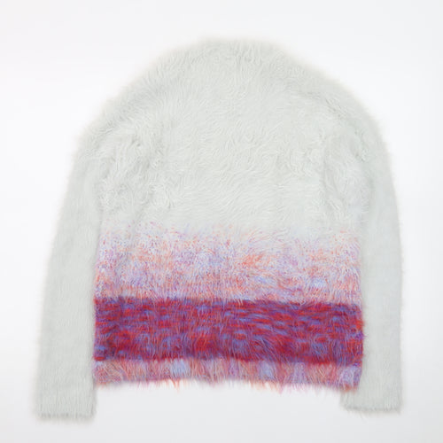 Oliver Bonas Women’s Multicoloured Fluffy Knit Jumper Size 10