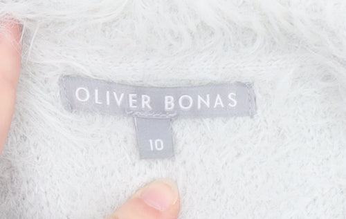 Oliver Bonas Women’s Multicoloured Fluffy Knit Jumper Size 10
