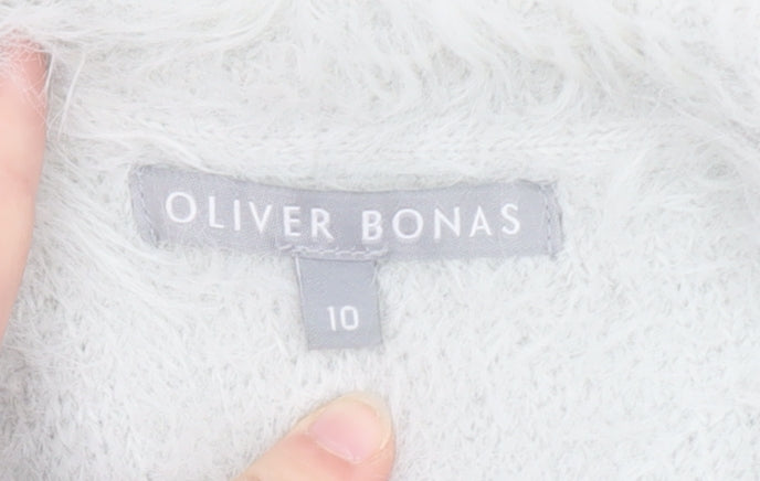 Oliver Bonas Women’s Multicoloured Fluffy Knit Jumper Size 10