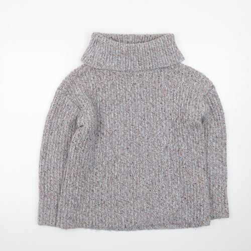 Great Plains Women’s Grey Chunky Roll Neck Jumper Size 10