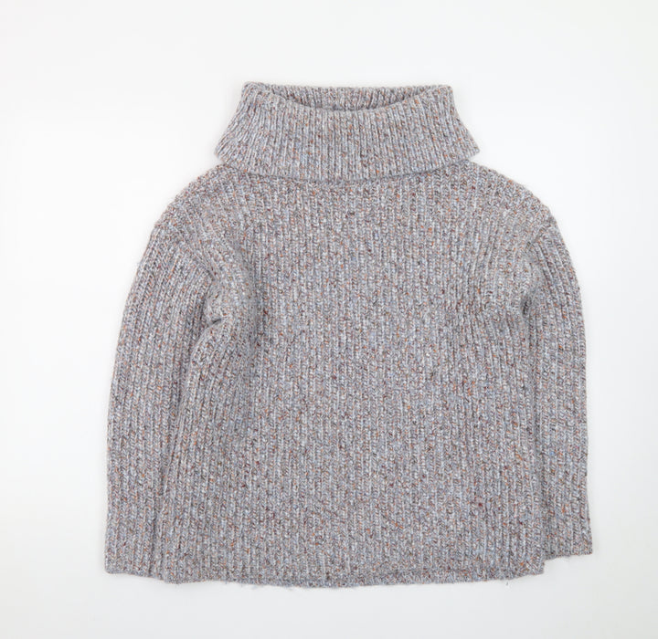 Great Plains Women’s Grey Chunky Roll Neck Jumper Size 10