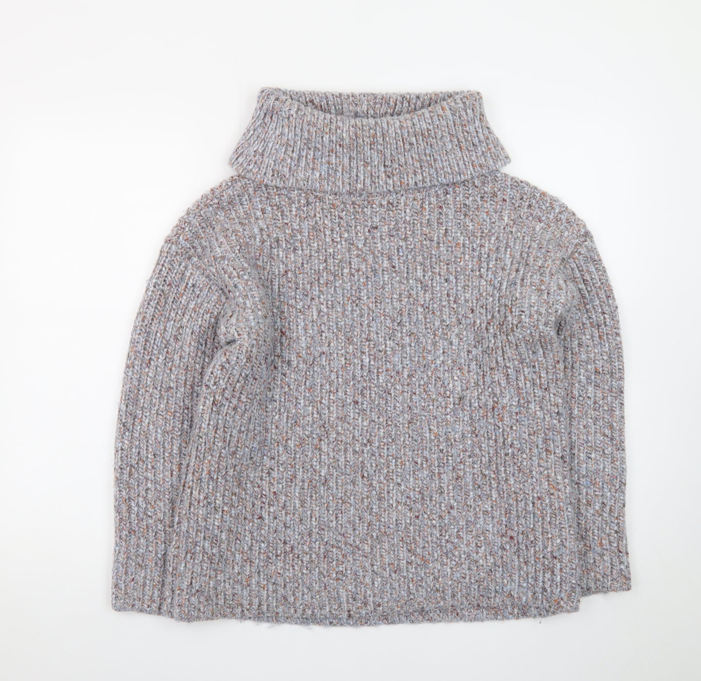 Great Plains Women’s Grey Chunky Roll Neck Jumper Size 10