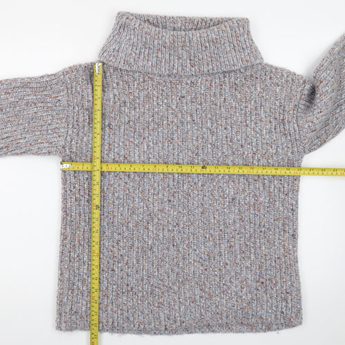 Great Plains Women’s Grey Chunky Roll Neck Jumper Size 10