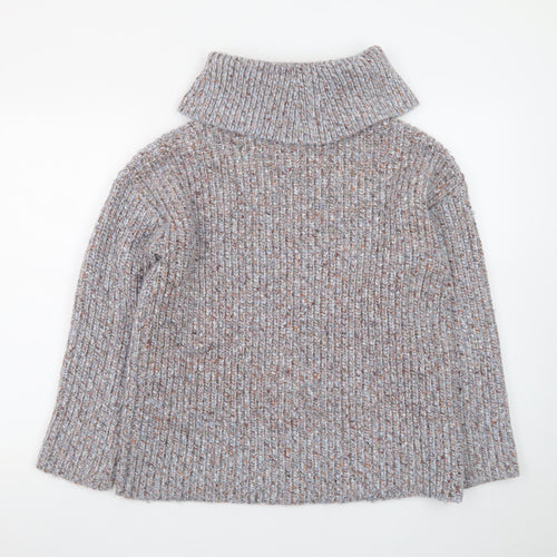 Great Plains Women’s Grey Chunky Roll Neck Jumper Size 10
