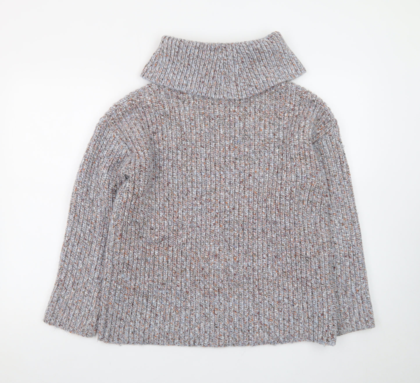Great Plains Women’s Grey Chunky Roll Neck Jumper Size 10
