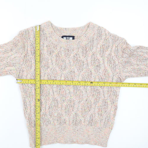 North West Womens Multicoloured XS Cable-Knit Acrylic Jumper
