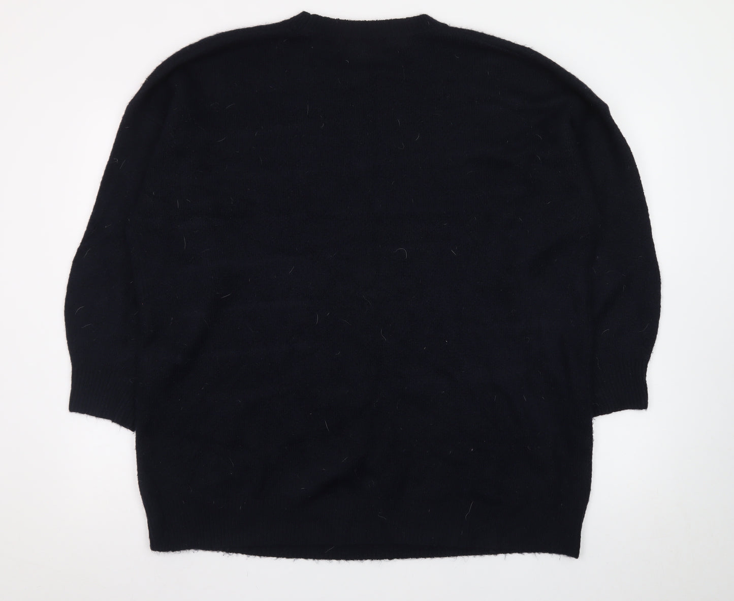 Next Women Black XL Sequin Star Pullover Jumper