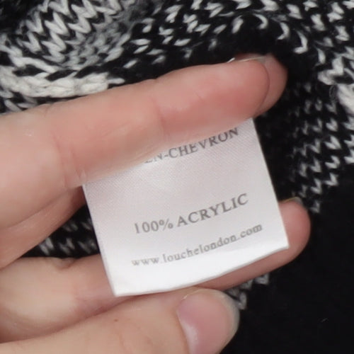 Louche Women's Black & White Chevron Knit Jumper Size 10